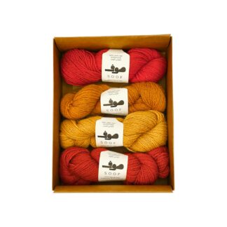 6 pieces box of dyed wool