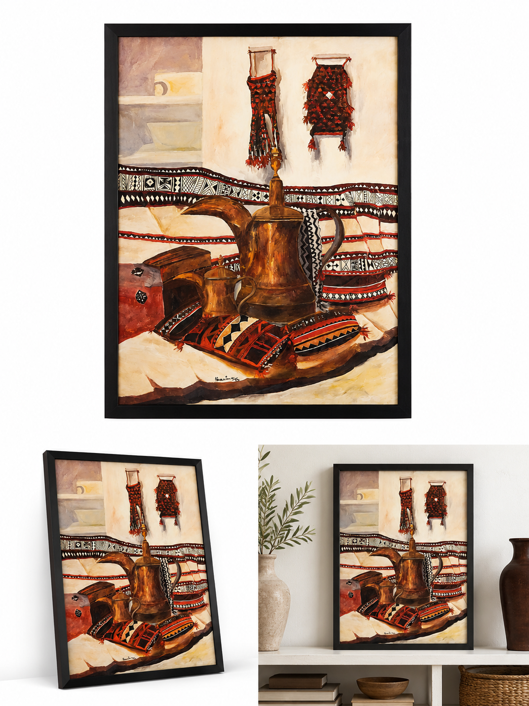 "Heritage Still Life" Framed Arabic Painting (shm001) - Image 2